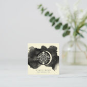 Carré Carte de visite mystique de lune céleste (Debout devant)