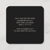 Carré Carte de visite Nautilus Shell (Dos)