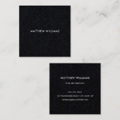 Carré, carte de visite noir (Devant / Derrière)