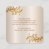 Carré Carte de visite or rococo ornements (Dos)