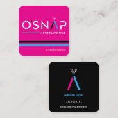 Carré Carte de visite O'Snap Design 6 (Devant / Derrière)