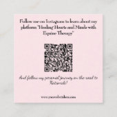 Carré Carte de visite Pastel Glitter Pageant | Code QR (Dos)