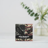 Carré Carte de visite patriotique du drapeau américain B (Debout devant)