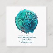 Carré Carte de visite Pentagramme aquarelle (Dos)