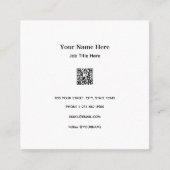 Carré Carte de visite personnalisable avec code QR (Devant)