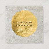 Carré Carte de visite personnalisable d'aluminium de (Dos)