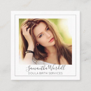 Carré Carte de visite photo personnalisé Doula