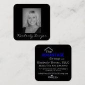 Carré CARTE DE VISITE photo Premium 2,5 X 2,5 (Devant / Derrière)