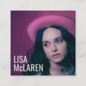 Carré Carte de visite - Photo professionnelle et code QR (Devant)