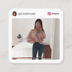 Carré Carte de visite photo sur les médias sociaux Insta