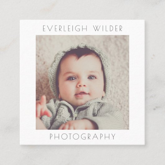 Carré Carte de visite photographe (Devant)