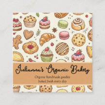 Carte de visite pour boulangerie Cookies Pie Desse