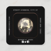 Carré Carte de visite pour objectif de caméra rétroviseu (Dos)