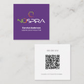 Carré Carte de visite pourpre NuSpira (Devant / Derrière)