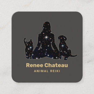 Carré Carte de visite principal du Reiki animal