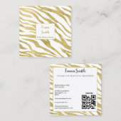 Carré Carte de visite professionnel de beauté de luxe (Devant / Derrière)