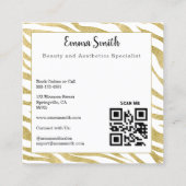 Carré Carte de visite professionnel de beauté de luxe (Dos)