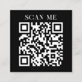 Carré Carte de visite professionnelle à code QR minimali (Devant)