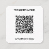 Carré Carte de visite professionnelle avec code QR et te (Devant)