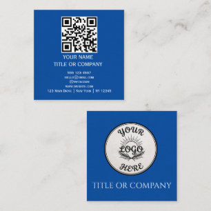 Carré Carte de visite professionnelle carrée avec QR cod