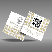Carré Carte de visite QR Code au style Art Déco moderne