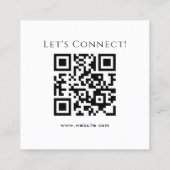 Carré Carte de visite QR Code avec logo simple (Dos)
