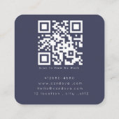 Carré Carte de visite QR Code pour photographe rétro mod (Dos)