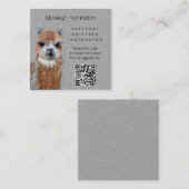 Carré Carte de visite QR code Professeur de tricot au la (Devant / Derrière)