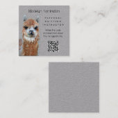 Carré Carte de visite QR code Professeur de tricot au la (Devant / Derrière)