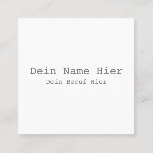 Carré Carte de visite quadratique (Devant)