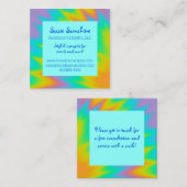 Carré Carte de visite Rainbow Tie Dye (Devant / Derrière)