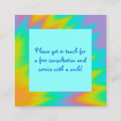 Carré Carte de visite Rainbow Tie Dye (Dos)