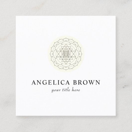 Carré Carte de visite Shri Yantra (Devant)