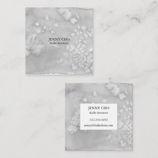 Carré carte de visite texturé minimaliste (Devant / Derrière)