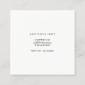 Carré Carte de visite - toile (Dos)