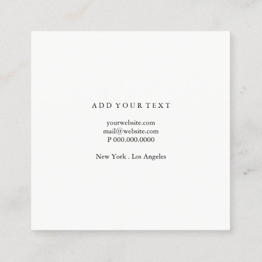 Carré Carte de visite - toile (Dos)