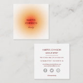 Carré carte de visite tropical du soleil (Devant / Derrière)