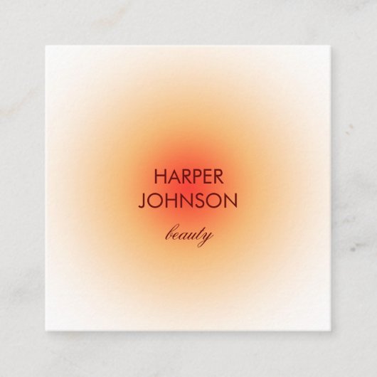 Carré carte de visite tropical du soleil (Devant)