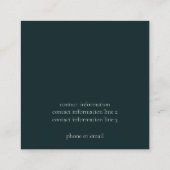 Carré Carte de visite vert profond (Dos)