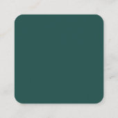 Carré Carte de visite verte premium avec code QR (Dos)