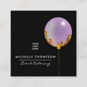Carré Carte de visite Violet et Or (Devant)