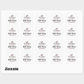 Carré Cela Appartient À Sticker || Texte modifiable (Feuille)