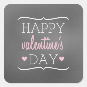 Carré Chalkboard inspiré Sticker de Valentine