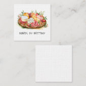 Carré Charcuterie Fromage Plat Carte de visite (Devant / Derrière)