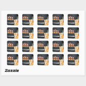 Carré Chat Cosy Par Le Sticker Fire (Feuille)