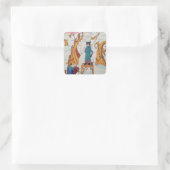 Carré Chats du matin de Noël Sticker rectangulaire (Sac)