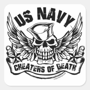 Carré Cheatters of Death Corpsmanup.com Sticker