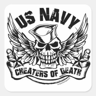 Carré Cheatters of Death Corpsmanup.com Sticker