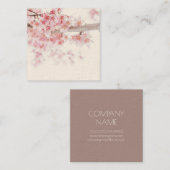 CARRÉ CHERRY BLOSSOMS ZEN FLORAL CARTE DE VISITE (Devant / Derrière)