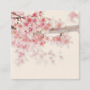 CARRÉ CHERRY BLOSSOMS ZEN FLORAL CARTE DE VISITE